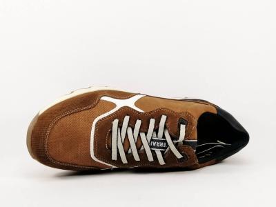 Basket confortable homme cuir camel destockage RELIFE Jilman à pas cher