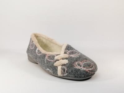 Chausson ballerine gris ZEL'S 2473 pour femme Fabrication Espagne