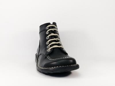 Chaussure montante Femme en cuir noir BRAN'S 114 fabriquée en Espagne