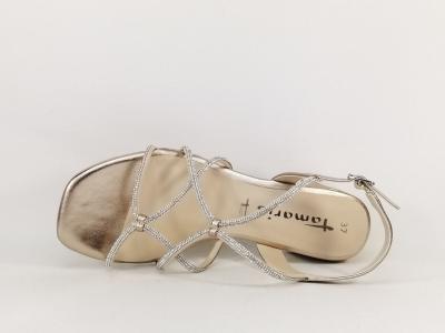 Sandale chic mariage TAMARIS 28236 or femme talon carré destockage à pas cher