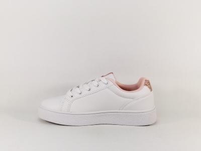 Basket blanche femme fille à pas cher destockage KAPPA logo amelia A25 rose