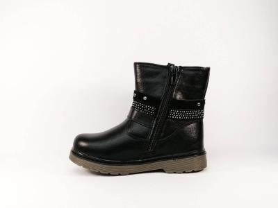 Bottine tendance et pas cher en simili cuir noir pour fille XTi 56951