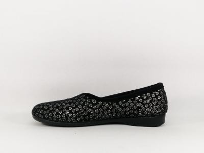 Chaussons ballerine femme chic et confortable velours noir ZEL'S 2495