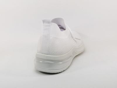 Sneakers toile blanche souple à enfiler grande pointure femme CINK ME L-181