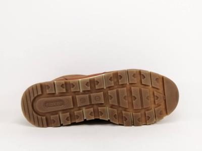 Basket homme grande taille pied large cuir camel confortable RIEKER B0505