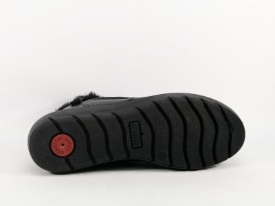 Bottines fourrées femme cuir noir waterproof confortables grand froid destockage IMAC 455870