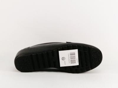 Mocassin femme confortable noir compensé semelle cuir à pas cher SWEET'R dexter