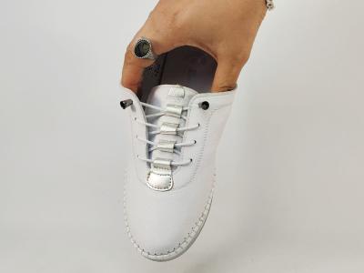 Basket sans lacet femme cuir blanc souple chic et confortable MORAN'S kasli légère