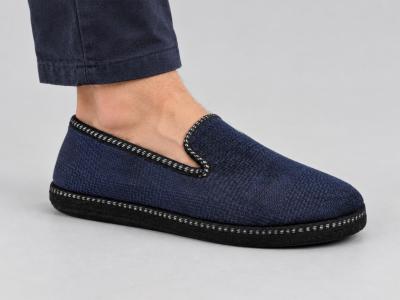 Chausson charentaise homme confortable marine ARIZONA pasti à pas cher