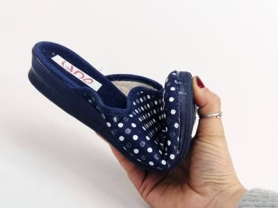 Chausson été femme mule toile jean à talon pieds sensibles à pas cher OUF verak