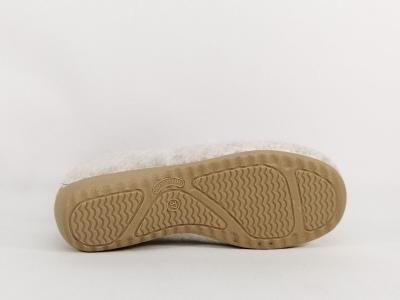 Chausson femme élégant et chic, feutre souple gris clair SOCA 0332 tostado - fabrication Espagne