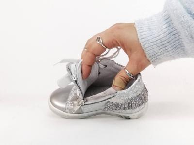 Chaussure fille bebe cuir souple destockage BELLAMY stany gris à pas cher