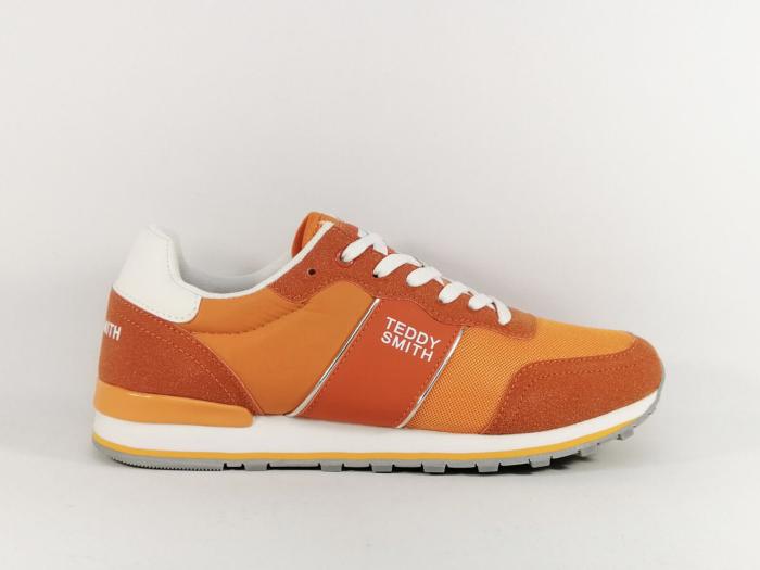 Basket tendance orange confortable à pas cher destockage TEDDY SMITH 78137 homme femme