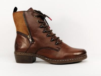 Bottine camel tendance et confortable RIEKER Y0800 femme