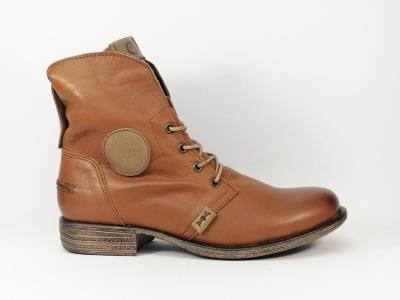 Bottine femme en cuir souple  camel ORLAND 6033 fabriquée au Portugal