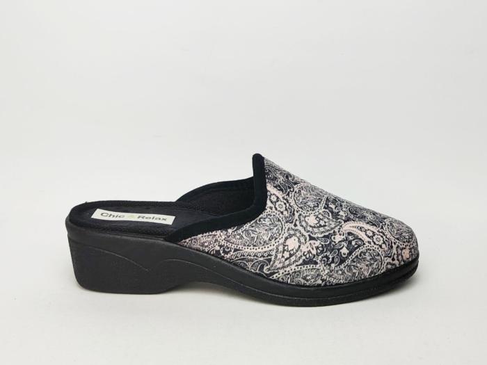 Chausson mule compensée femme confort à pas cher CHIC & RELAX modelana