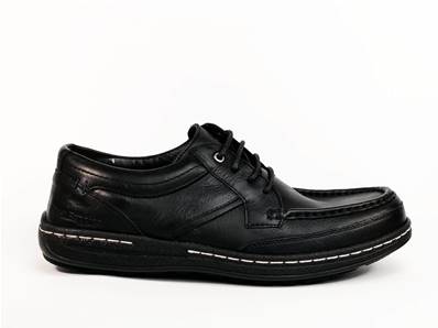 Chaussure à lacets grande largeur destockage HUSH PUPPIES Vines noir grande pointure homme