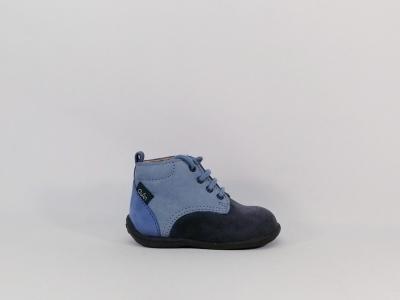 Chaussure premiers pas garçon bébé ASTER otechno destockage cuir marine