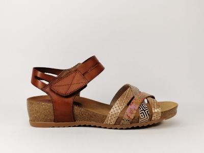 Sandale compensée en cuir fabriquée en Espagne JORDANA 2959 femme