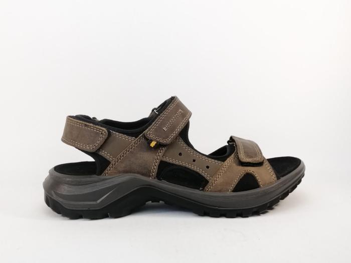 Sandale de marche homme confortable cuir marron destockage IMAC 753650