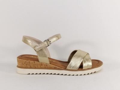 Sandale femme TAMARIS doré 28106 compensée chic et confortable à pas cher