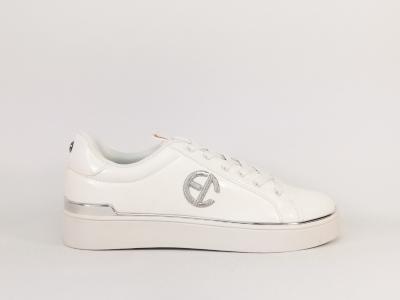 Sneakers blanche femme tendance destockage ENRICO COVERI lorenza à pas cher