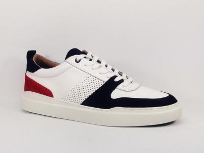 Basket blanche cuir de qualité pour homme JLS confortable et tendance