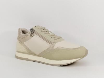 Basket tendance femme vegan beige TAMARIS 23603 destockage à pas cher