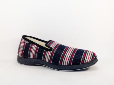 Charentaise homme grande taille chausson fourré à carreaux destockage SEMELFLEX tommflex pas cher