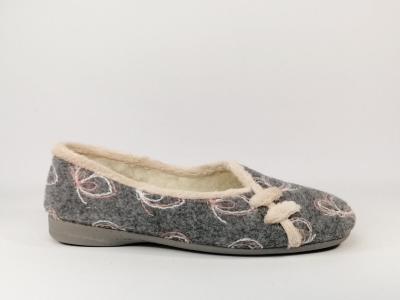 Chausson ballerine gris ZEL'S 2473 pour femme Fabrication Espagne