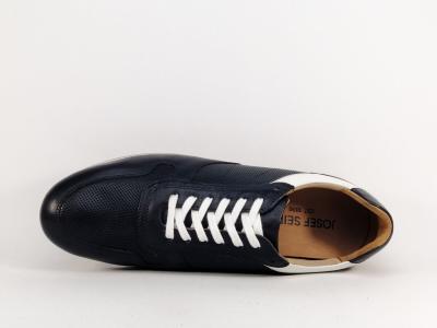 Basket grande pointure homme en cuir marine destockage JOSEF SEIBEL colby 01 ocean à pas cher 