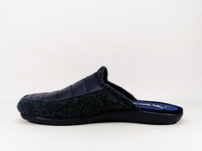 Chausson mule homme en velours marine fabriqué en Espagne ZEL'S 7722