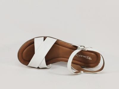 Sandales blanche femme TAMARIS 28106 compensée chic et confortable