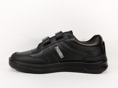 Basket noire grande pointure homme à velcro PAREDES DP101