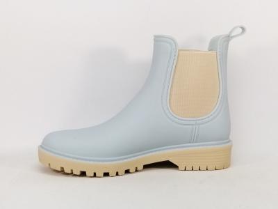 Bottines de pluie femme originales bleu ciel destockage MORAN'S xadette à pas cher