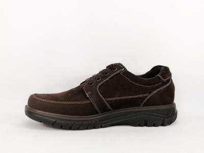 Chaussures homme pieds larges confortables cuir marron waterproof destockage IMAC 252468