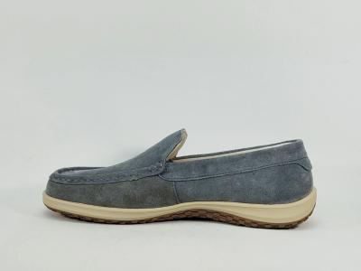 Mocassins cuir homme très souples confortables gris bleu MORAN'S varopi