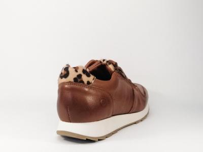 Basket de ville tendance en cuir camel ORLAND 1996 pour femme