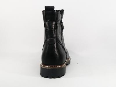 Boots noire femme semelle crantée cuir souple de qualité MORAN'S Salicia