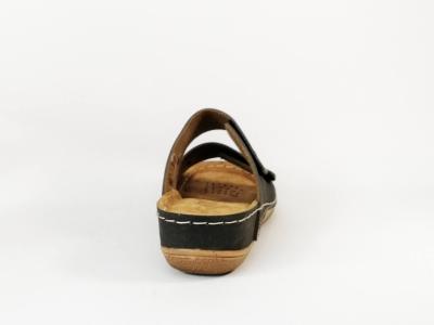 Mule femme cuir confort velcro noir tendance RELAXITY melba à pas cher
