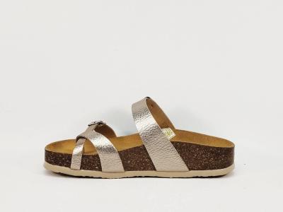 Mule femme chic confortable cuir rose nude PLAKTON cp bombay Fabrication Espagne