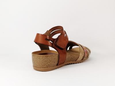 Sandale compensée en cuir fabriquée en Espagne JORDANA 2959 femme