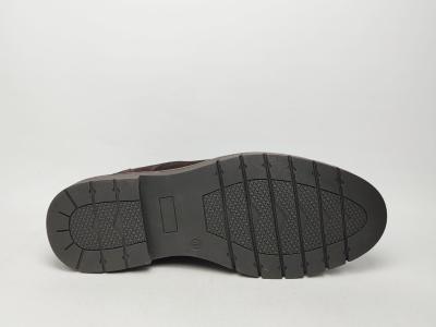 Bottine homme en daim marron cuir souple confortable destockage LONDONS LIFE 162676