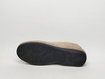 Chausson ballerine femme à pas cher tendance velours taupe NOCTIS bodega