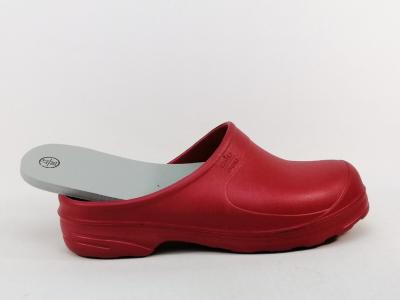 Sabot de jardin femme leger et confortable en EVA rouge destockage BAUDOU harper à pas cher