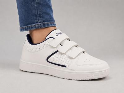Basket blanche à scratch homme pas cher COMPLICES frollo confortable tendance