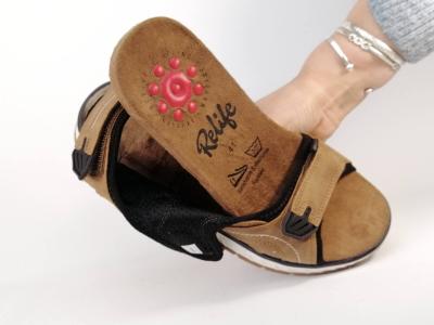 Sandale de marche homme à velcro destockage RELIFE jestrike vegan à pas cher