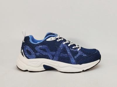 Basket jean femme tendance à pas cher destockage KAPORAL adali denim strass