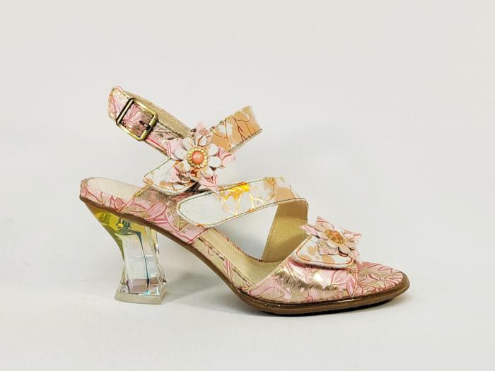 Sandale femme a talon originale et chic, confortable en destockage LAURA VITA fregateo à pas cher