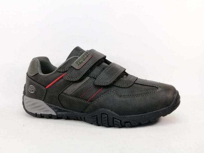Basket à velcro homme confortable et résistante gris foncé destockage DOCKERS 54BN004